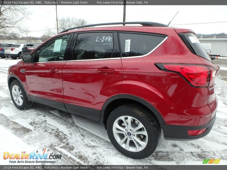 2019 Ford Escape SEL 4WD Ruby Red / Medium Light Stone Photo #5