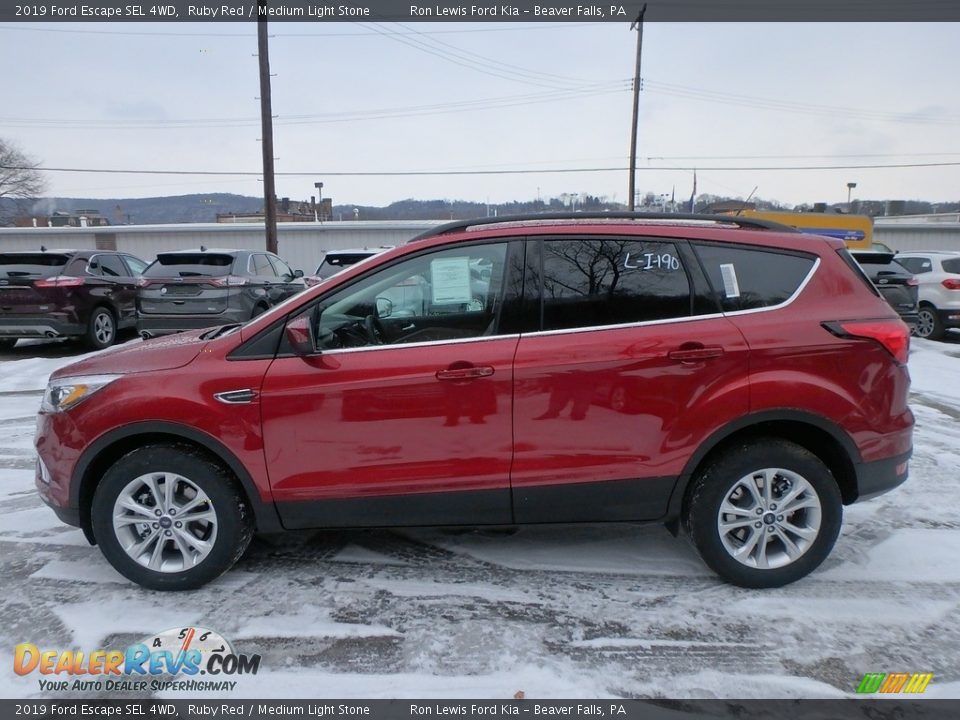2019 Ford Escape SEL 4WD Ruby Red / Medium Light Stone Photo #6