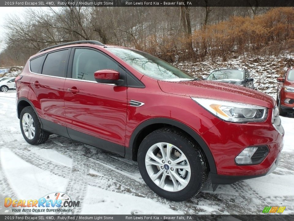 2019 Ford Escape SEL 4WD Ruby Red / Medium Light Stone Photo #9