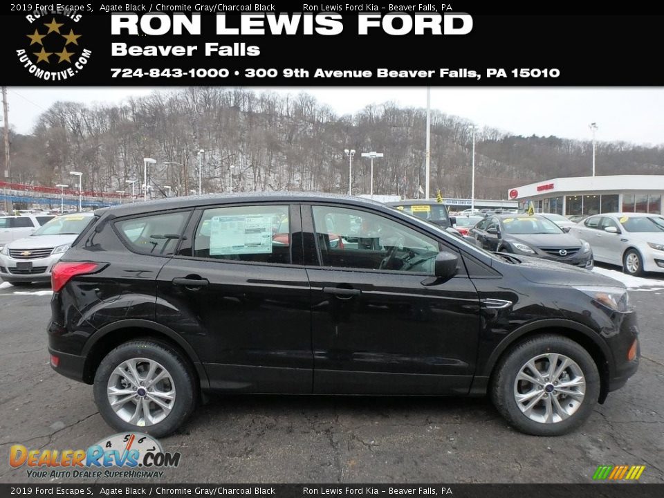 2019 Ford Escape S Agate Black / Chromite Gray/Charcoal Black Photo #1