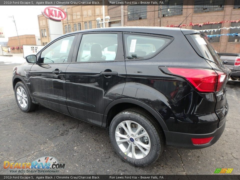 2019 Ford Escape S Agate Black / Chromite Gray/Charcoal Black Photo #5