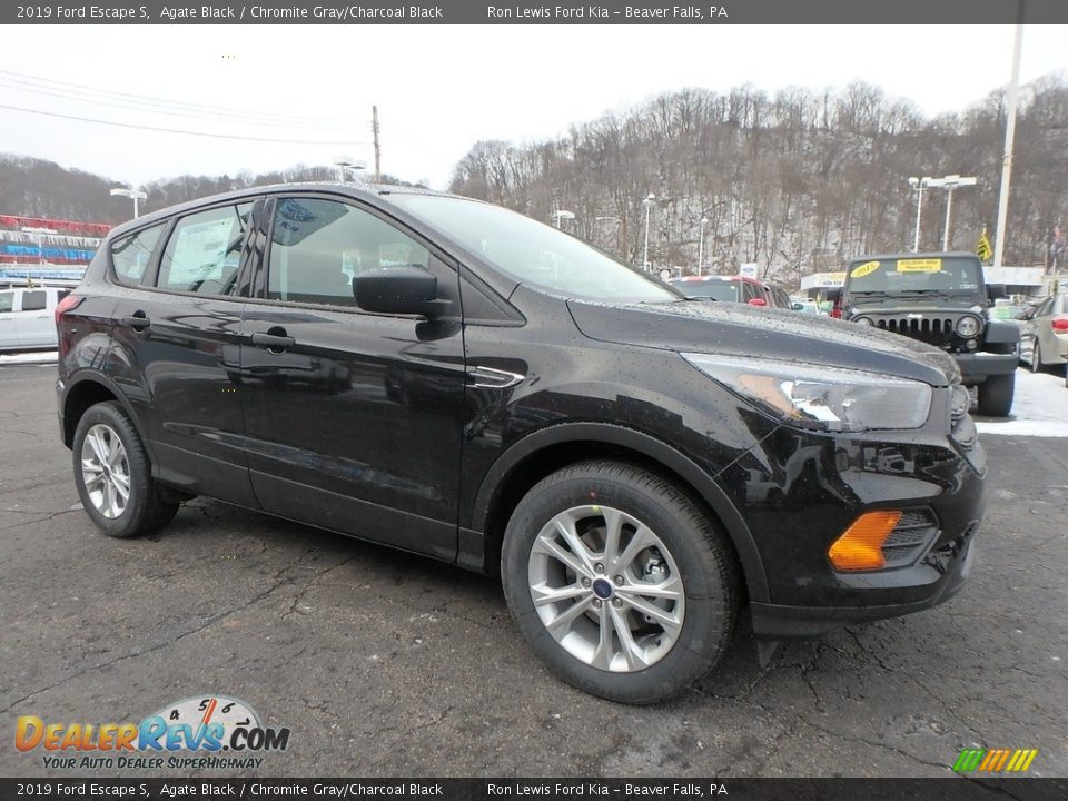 2019 Ford Escape S Agate Black / Chromite Gray/Charcoal Black Photo #9