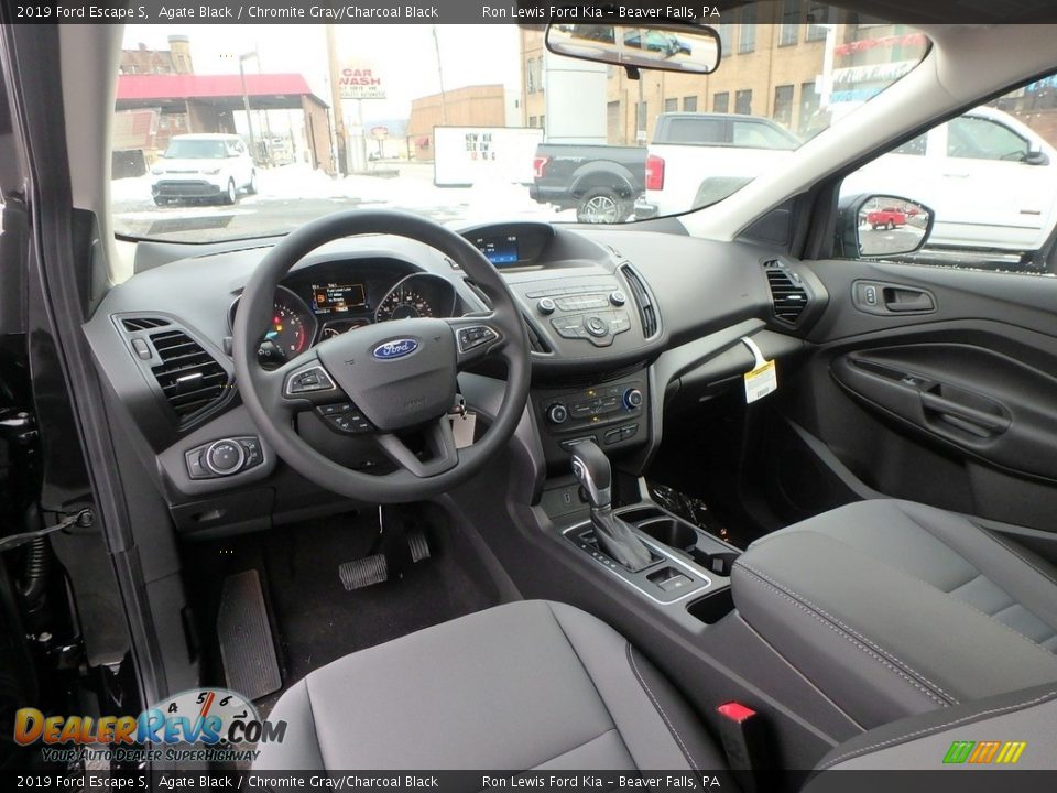 2019 Ford Escape S Agate Black / Chromite Gray/Charcoal Black Photo #13