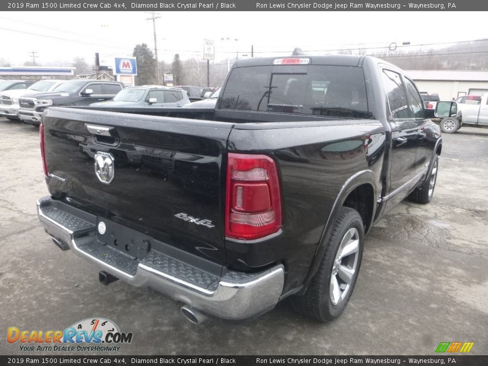 2019 Ram 1500 Limited Crew Cab 4x4 Diamond Black Crystal Pearl / Black Photo #6
