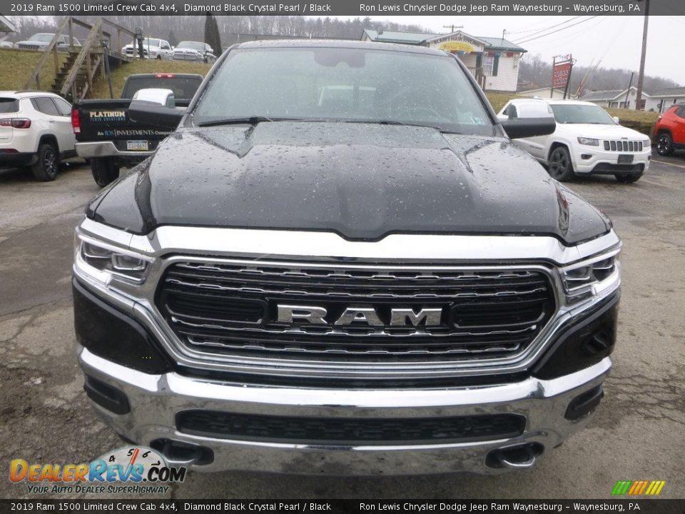 2019 Ram 1500 Limited Crew Cab 4x4 Diamond Black Crystal Pearl / Black Photo #9