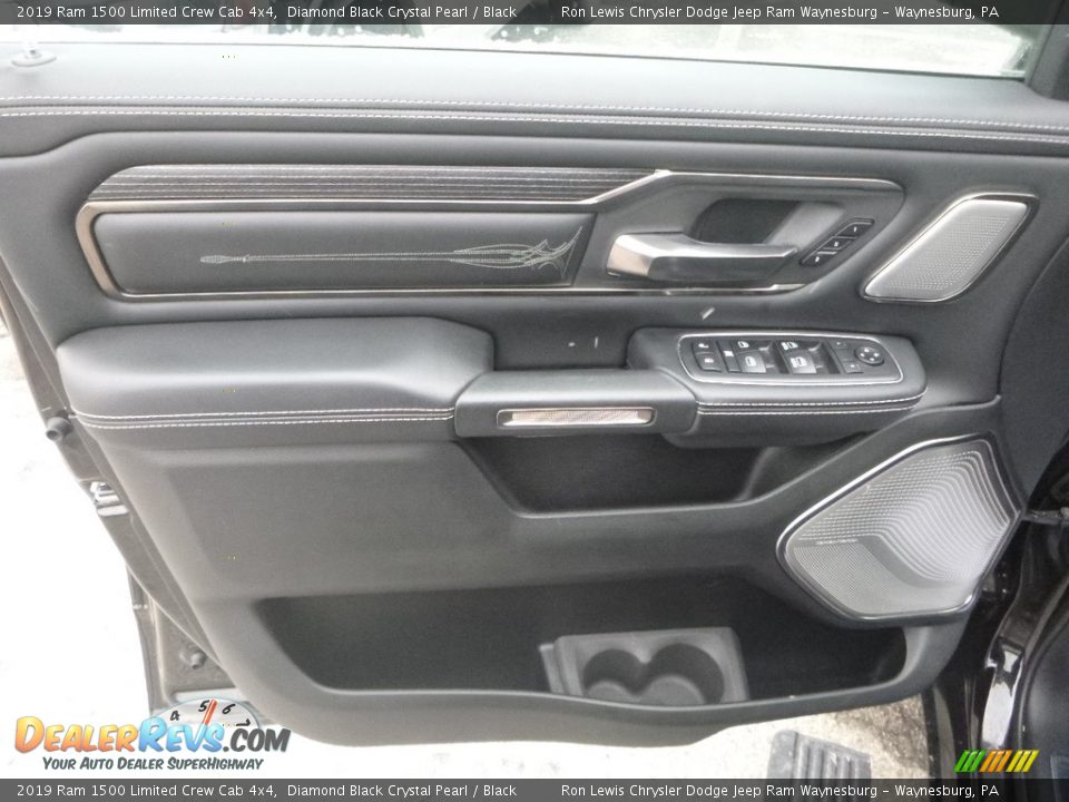 2019 Ram 1500 Limited Crew Cab 4x4 Diamond Black Crystal Pearl / Black Photo #13
