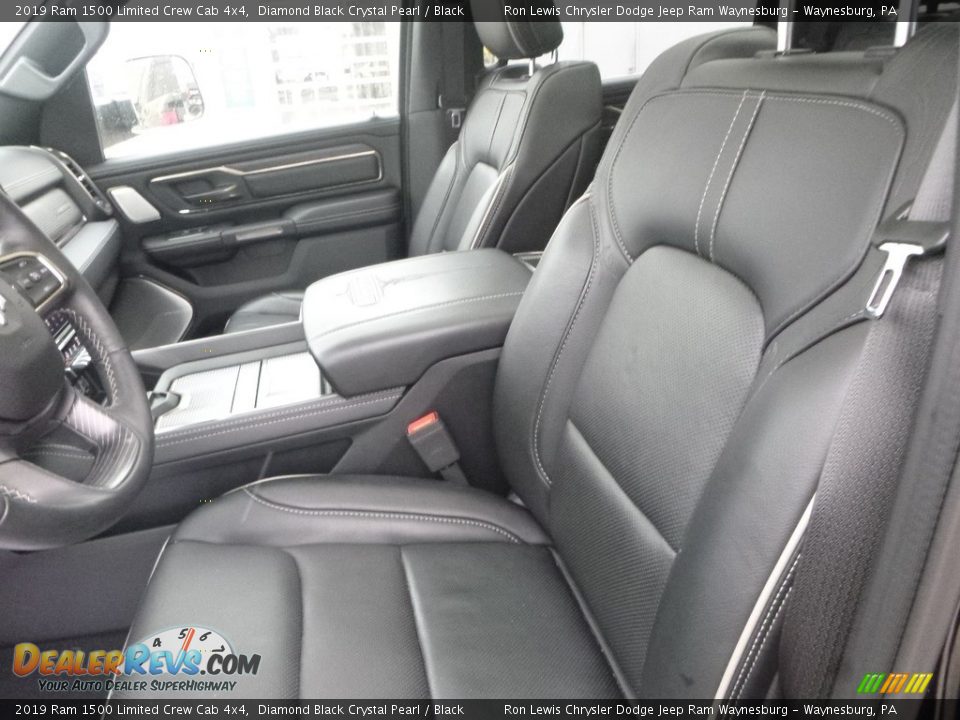 2019 Ram 1500 Limited Crew Cab 4x4 Diamond Black Crystal Pearl / Black Photo #14