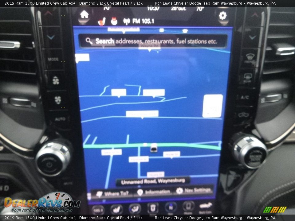 2019 Ram 1500 Limited Crew Cab 4x4 Diamond Black Crystal Pearl / Black Photo #19