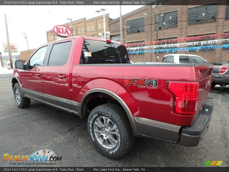 2019 Ford F150 Lariat SuperCrew 4x4 Ruby Red / Black Photo #4