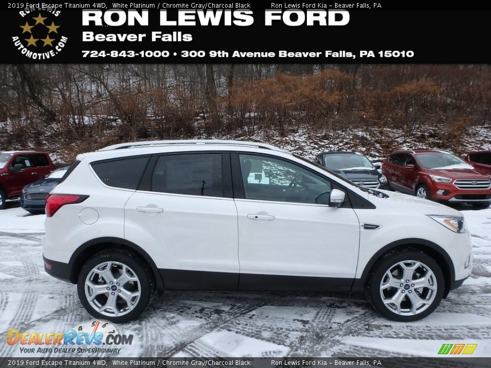 2019 Ford Escape Titanium 4WD White Platinum / Chromite Gray/Charcoal Black Photo #1