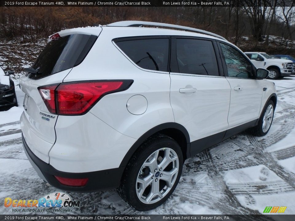 2019 Ford Escape Titanium 4WD White Platinum / Chromite Gray/Charcoal Black Photo #2