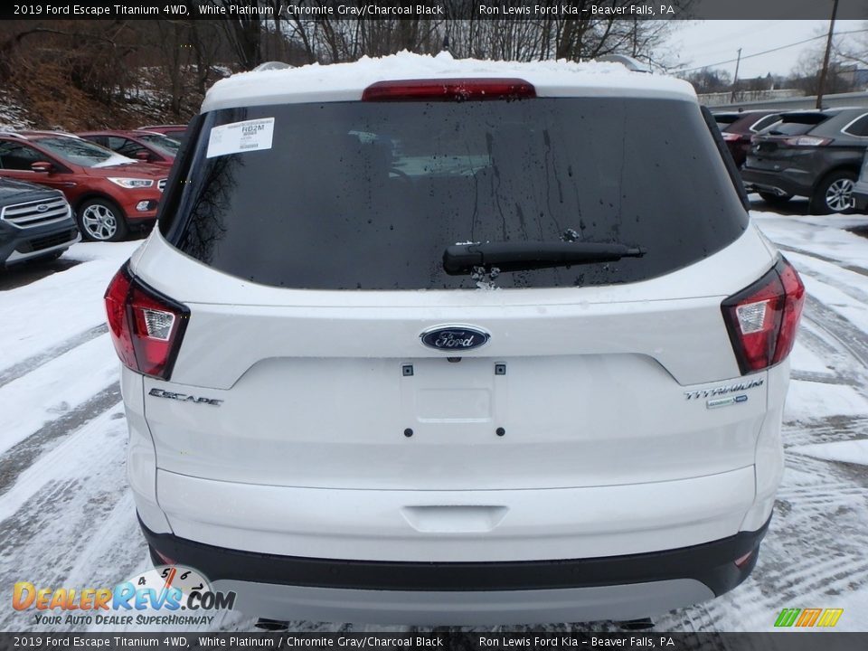 2019 Ford Escape Titanium 4WD White Platinum / Chromite Gray/Charcoal Black Photo #4