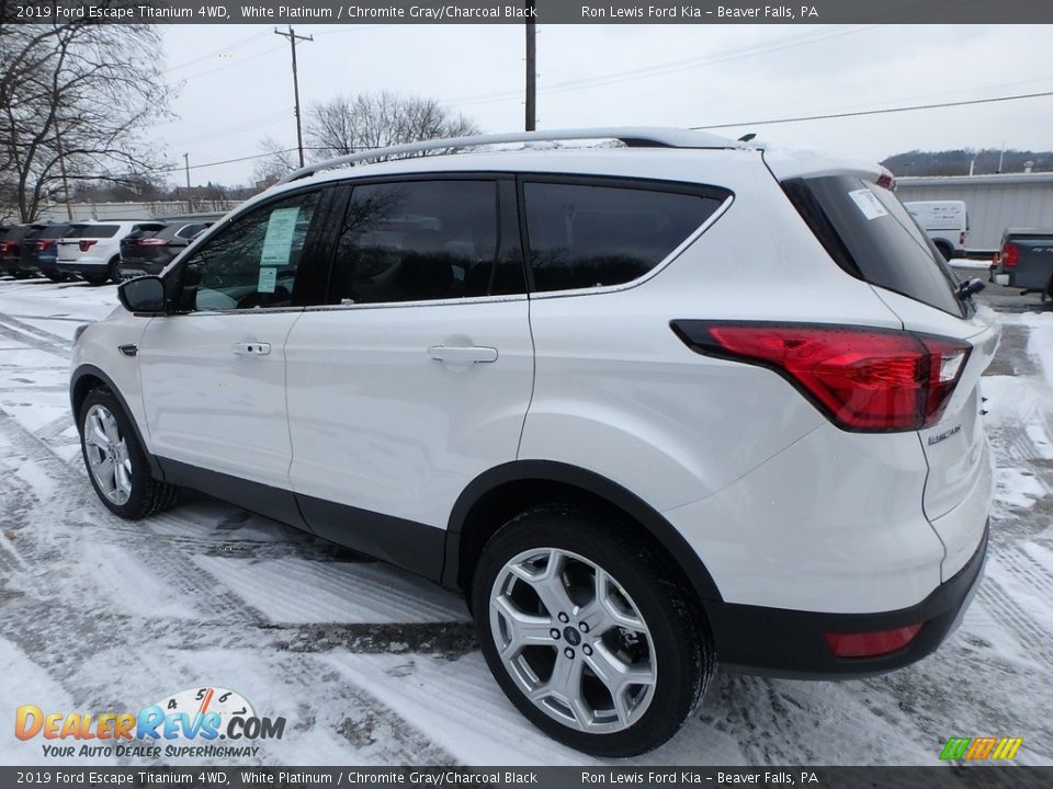 2019 Ford Escape Titanium 4WD White Platinum / Chromite Gray/Charcoal Black Photo #5