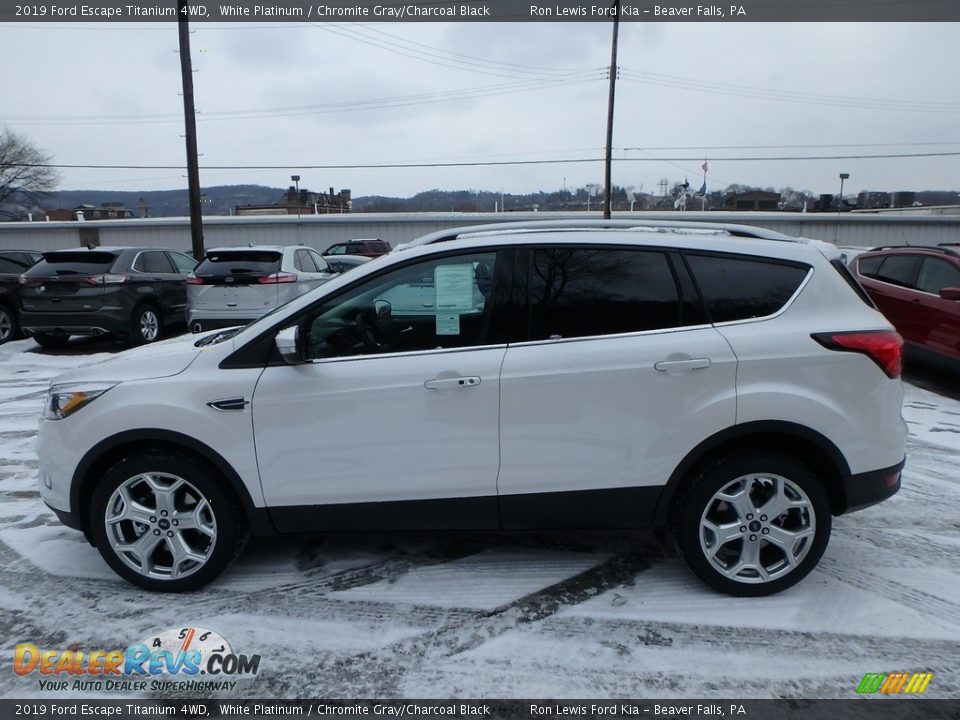 2019 Ford Escape Titanium 4WD White Platinum / Chromite Gray/Charcoal Black Photo #6