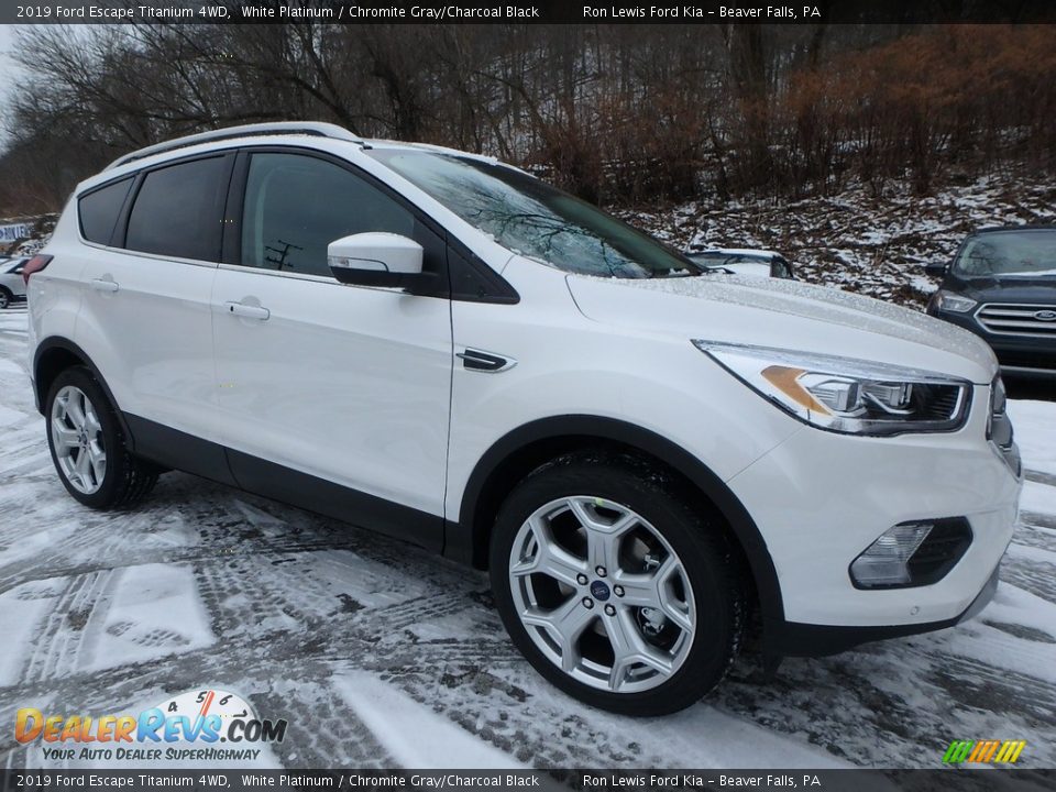 2019 Ford Escape Titanium 4WD White Platinum / Chromite Gray/Charcoal Black Photo #9