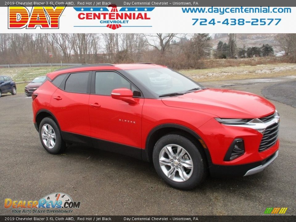 2019 Chevrolet Blazer 3.6L Cloth AWD Red Hot / Jet Black Photo #1