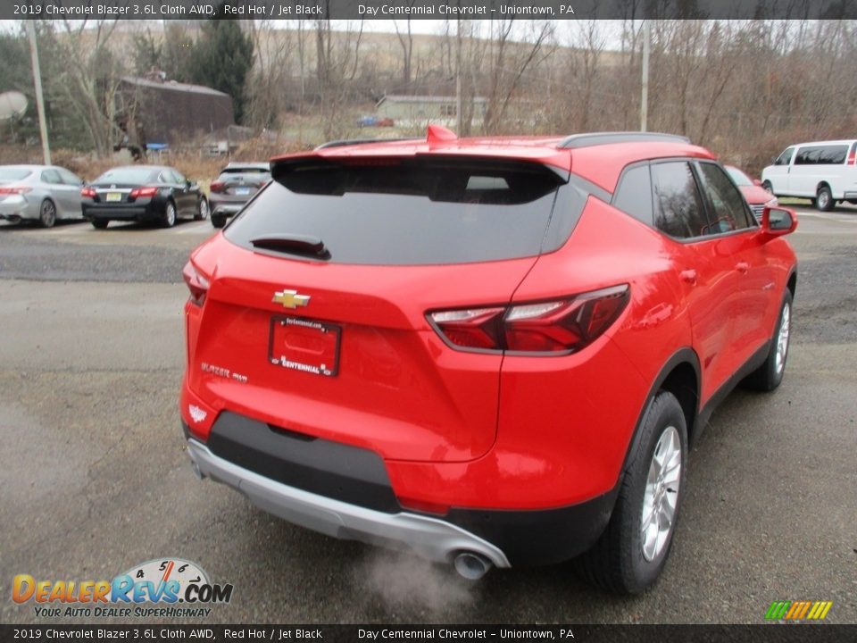 2019 Chevrolet Blazer 3.6L Cloth AWD Red Hot / Jet Black Photo #8