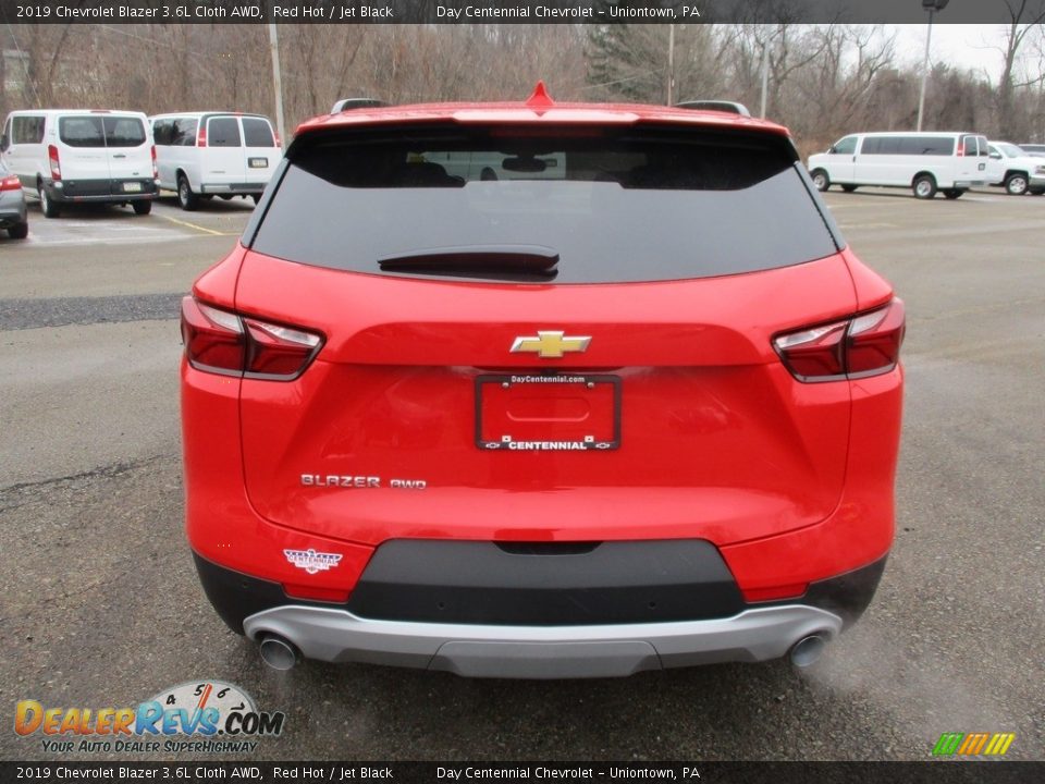2019 Chevrolet Blazer 3.6L Cloth AWD Red Hot / Jet Black Photo #9