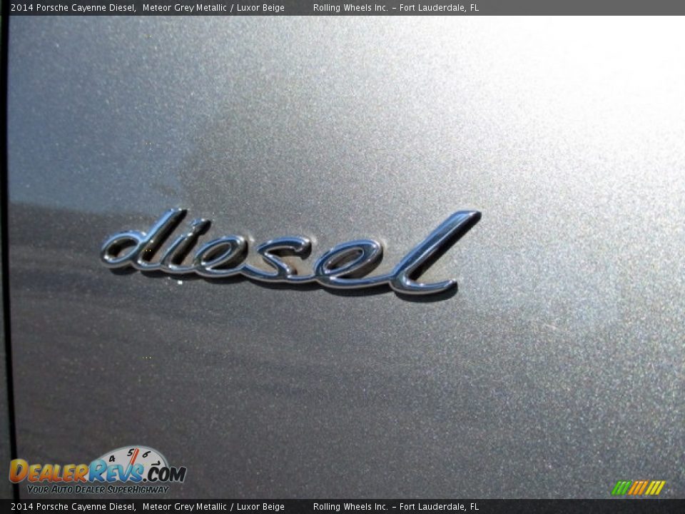 2014 Porsche Cayenne Diesel Meteor Grey Metallic / Luxor Beige Photo #9