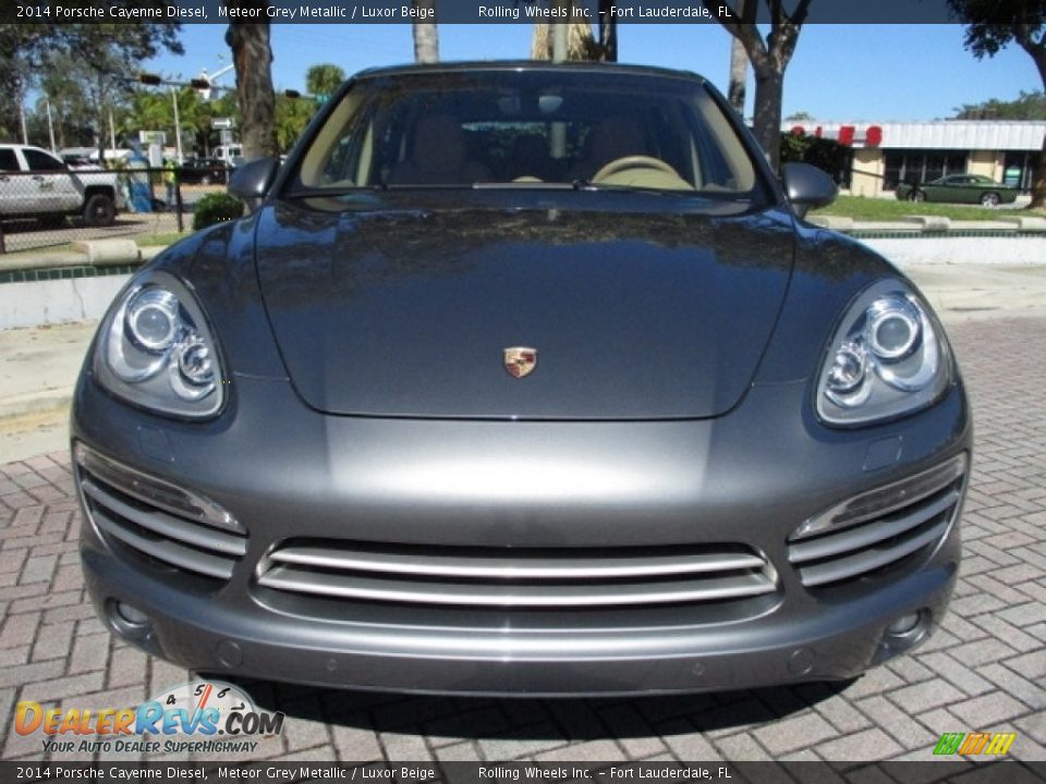 2014 Porsche Cayenne Diesel Meteor Grey Metallic / Luxor Beige Photo #17
