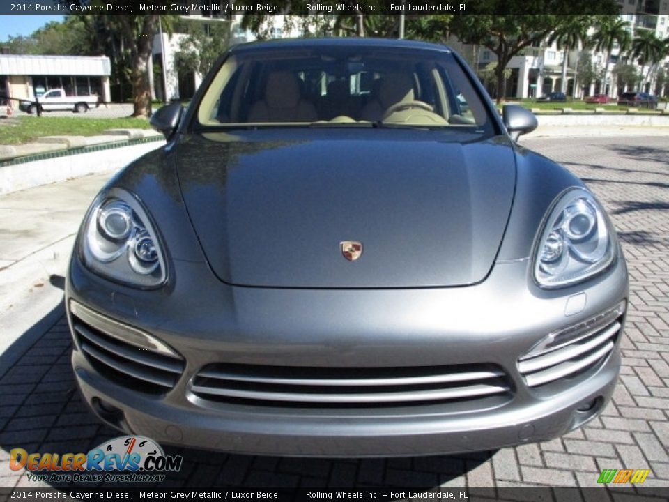 2014 Porsche Cayenne Diesel Meteor Grey Metallic / Luxor Beige Photo #26