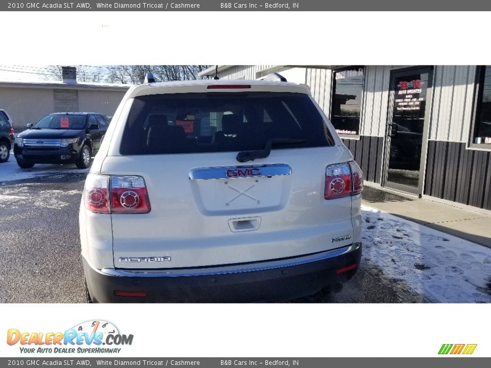 2010 GMC Acadia SLT AWD White Diamond Tricoat / Cashmere Photo #6