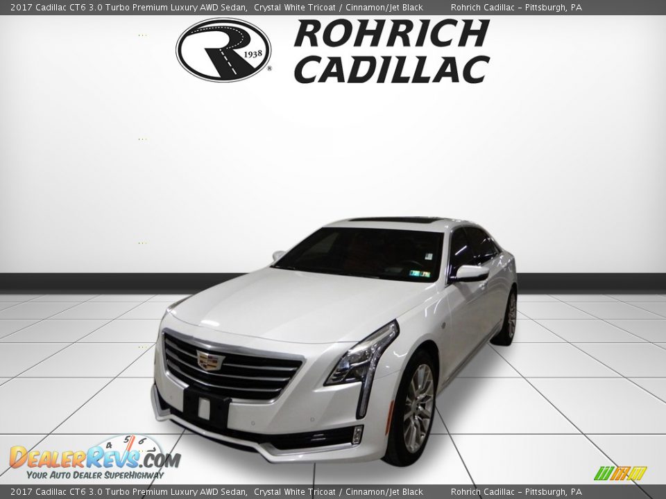 2017 Cadillac CT6 3.0 Turbo Premium Luxury AWD Sedan Crystal White Tricoat / Cinnamon/Jet Black Photo #1