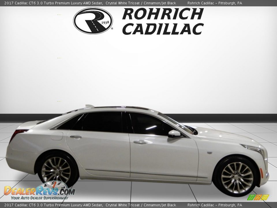 2017 Cadillac CT6 3.0 Turbo Premium Luxury AWD Sedan Crystal White Tricoat / Cinnamon/Jet Black Photo #6