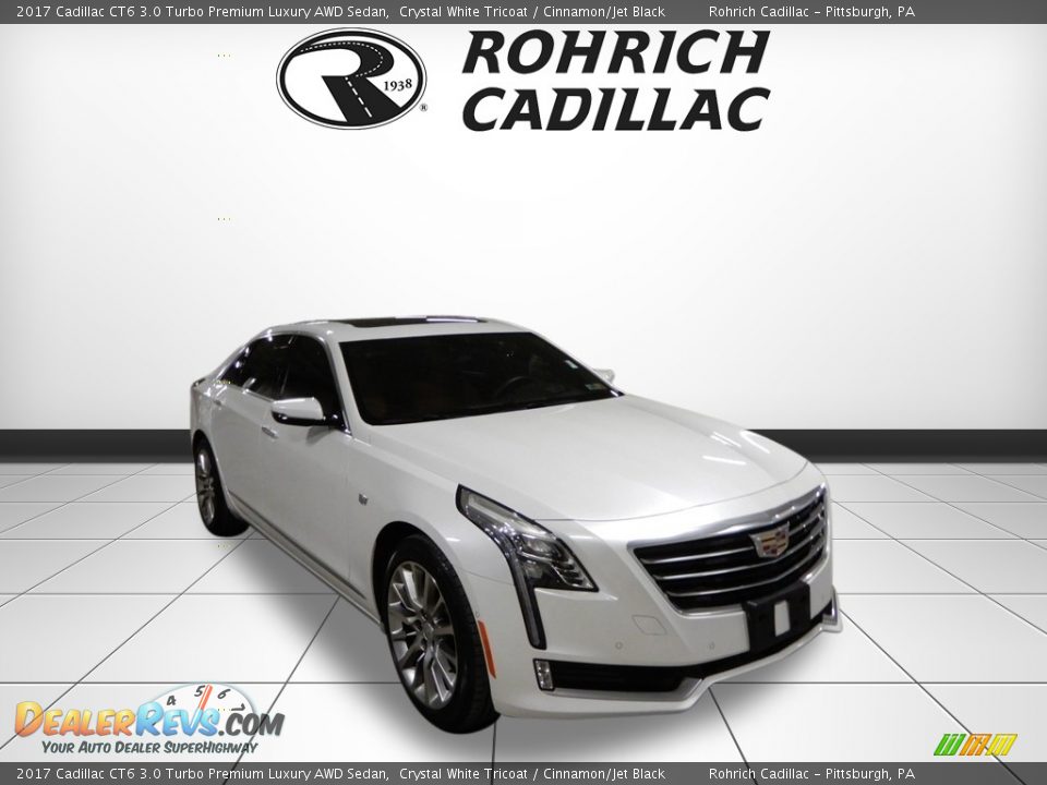 2017 Cadillac CT6 3.0 Turbo Premium Luxury AWD Sedan Crystal White Tricoat / Cinnamon/Jet Black Photo #7