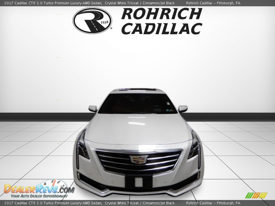 2017 Cadillac CT6 3.0 Turbo Premium Luxury AWD Sedan Crystal White Tricoat / Cinnamon/Jet Black Photo #8