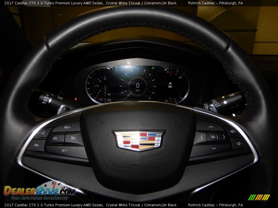 2017 Cadillac CT6 3.0 Turbo Premium Luxury AWD Sedan Crystal White Tricoat / Cinnamon/Jet Black Photo #15