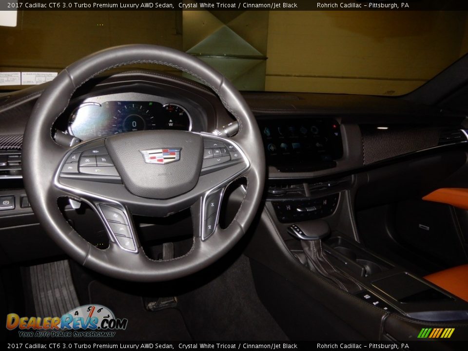 2017 Cadillac CT6 3.0 Turbo Premium Luxury AWD Sedan Crystal White Tricoat / Cinnamon/Jet Black Photo #16