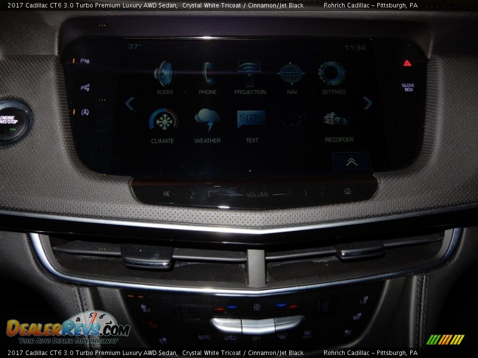 2017 Cadillac CT6 3.0 Turbo Premium Luxury AWD Sedan Crystal White Tricoat / Cinnamon/Jet Black Photo #18