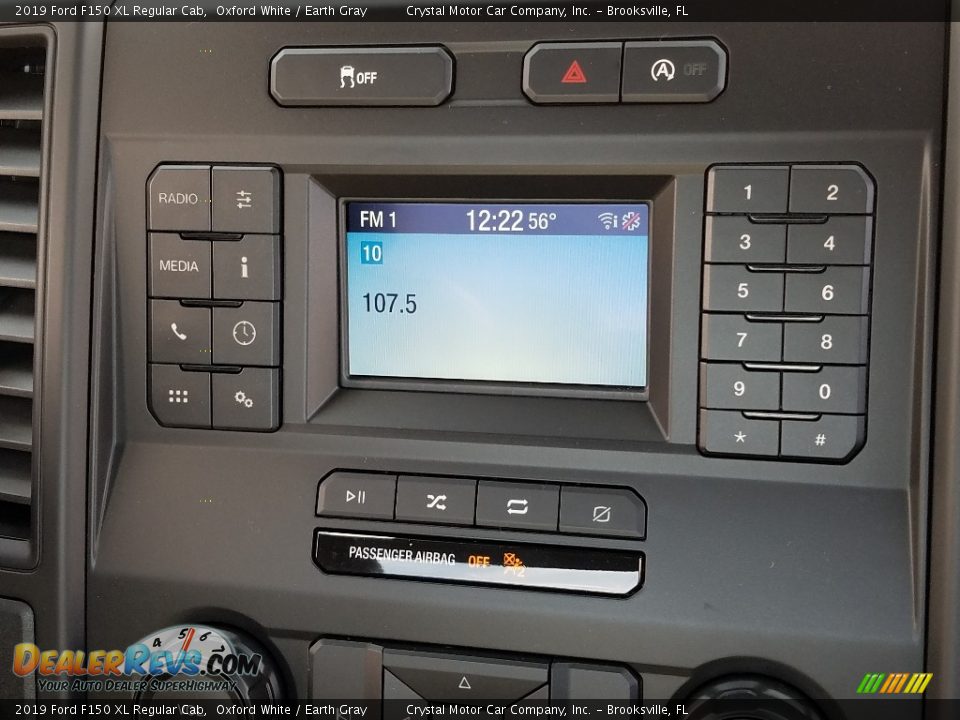 2019 Ford F150 XL Regular Cab Oxford White / Earth Gray Photo #14