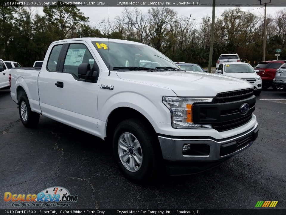 2019 Ford F150 XL SuperCab Oxford White / Earth Gray Photo #7