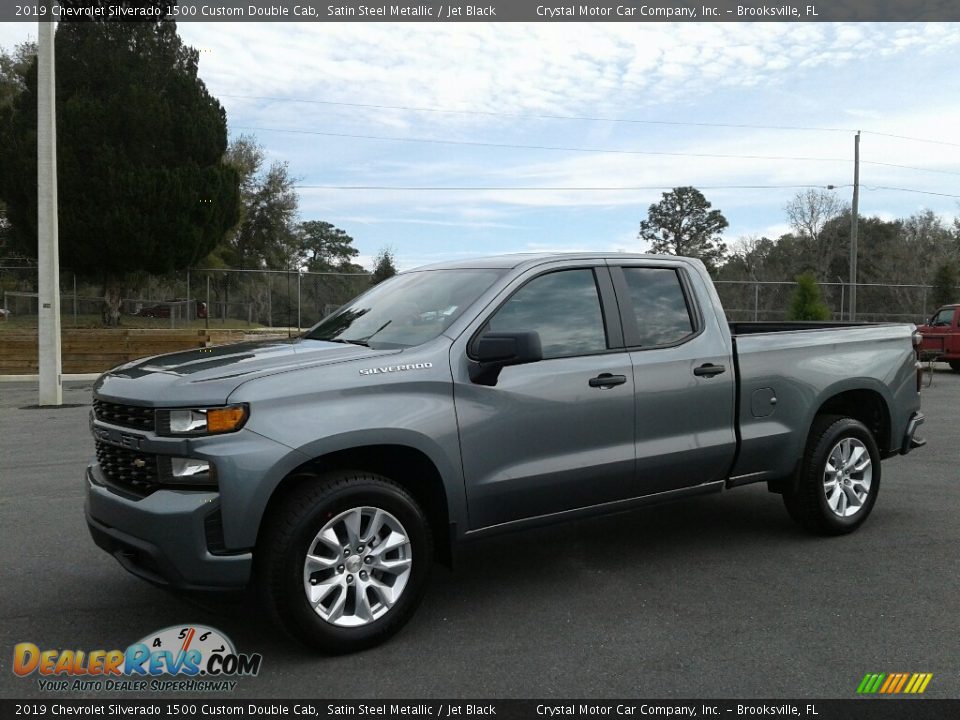 2019 Chevrolet Silverado 1500 Custom Double Cab Satin Steel Metallic / Jet Black Photo #1