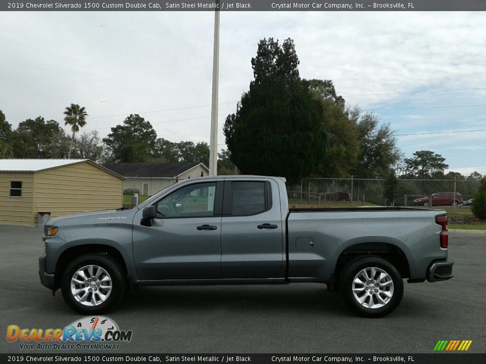 2019 Chevrolet Silverado 1500 Custom Double Cab Satin Steel Metallic / Jet Black Photo #2