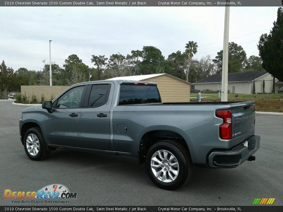 2019 Chevrolet Silverado 1500 Custom Double Cab Satin Steel Metallic / Jet Black Photo #3