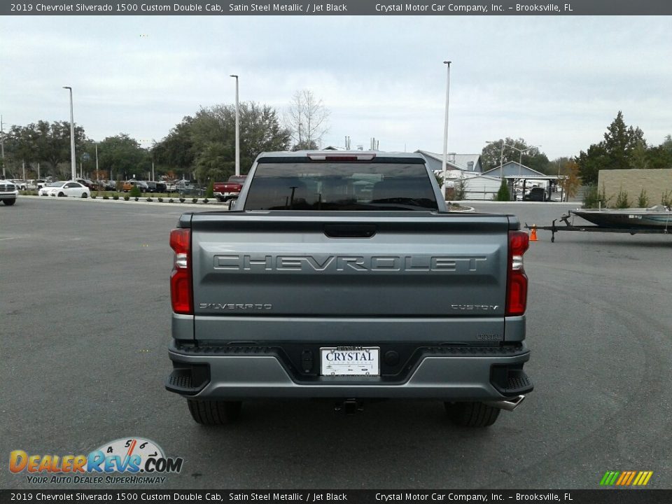 2019 Chevrolet Silverado 1500 Custom Double Cab Satin Steel Metallic / Jet Black Photo #4