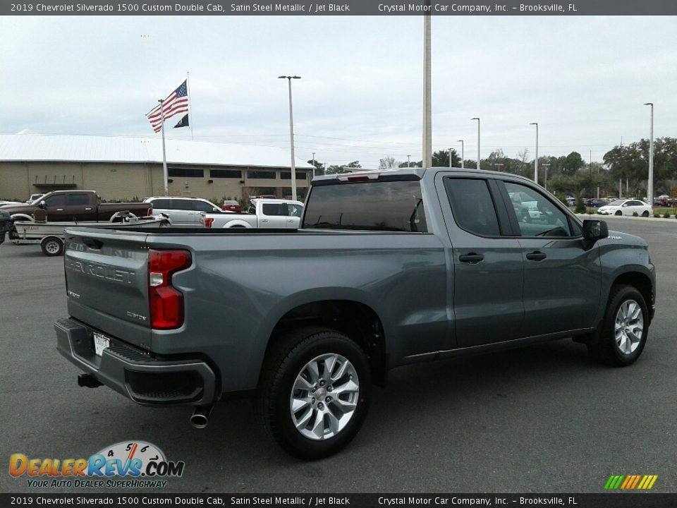 2019 Chevrolet Silverado 1500 Custom Double Cab Satin Steel Metallic / Jet Black Photo #5