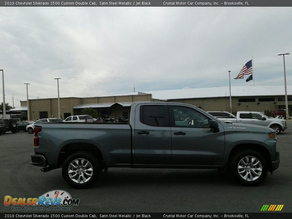 2019 Chevrolet Silverado 1500 Custom Double Cab Satin Steel Metallic / Jet Black Photo #6