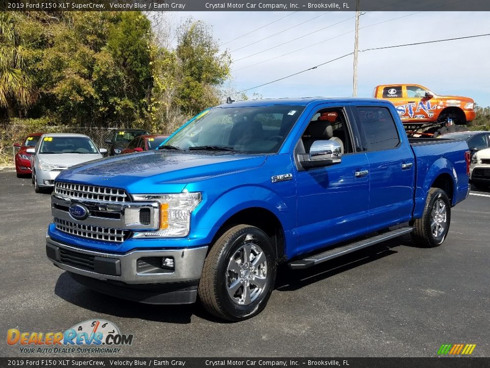 2019 Ford F150 XLT SuperCrew Velocity Blue / Earth Gray Photo #1