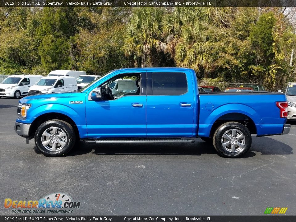 2019 Ford F150 XLT SuperCrew Velocity Blue / Earth Gray Photo #2