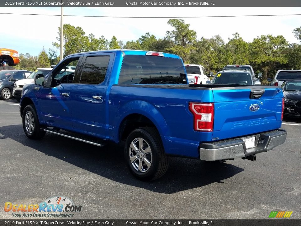 2019 Ford F150 XLT SuperCrew Velocity Blue / Earth Gray Photo #3