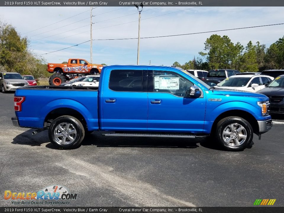2019 Ford F150 XLT SuperCrew Velocity Blue / Earth Gray Photo #6