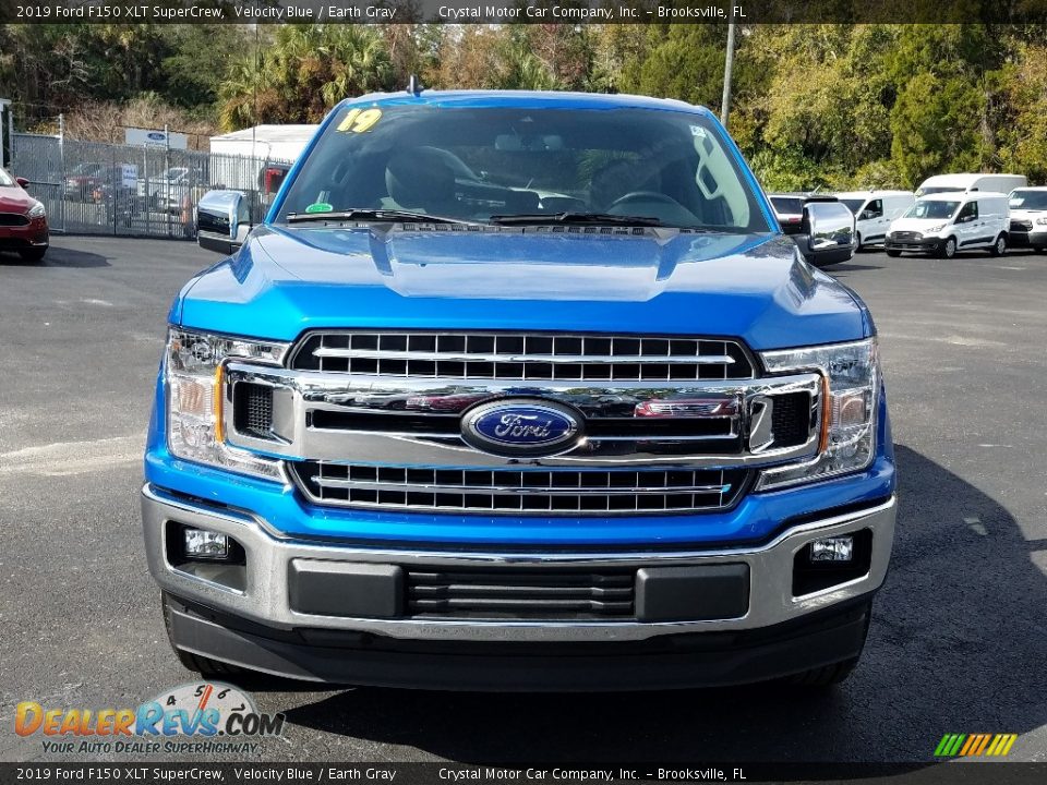 2019 Ford F150 XLT SuperCrew Velocity Blue / Earth Gray Photo #8