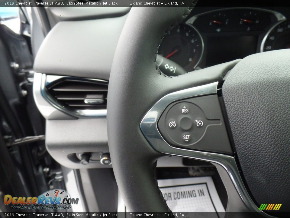 2019 Chevrolet Traverse LT AWD Satin Steel Metallic / Jet Black Photo #22