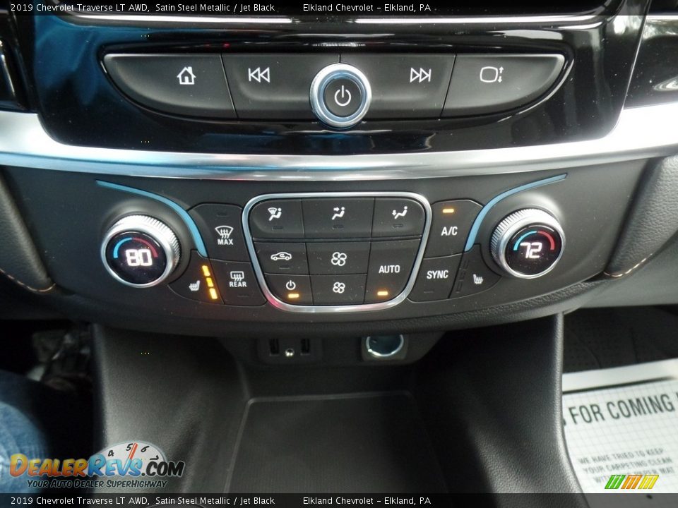2019 Chevrolet Traverse LT AWD Satin Steel Metallic / Jet Black Photo #32