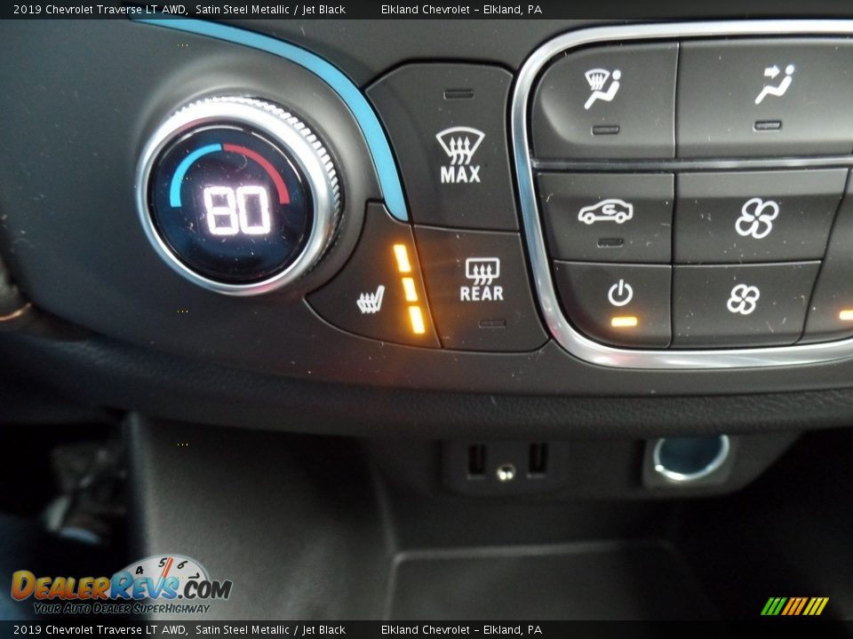 2019 Chevrolet Traverse LT AWD Satin Steel Metallic / Jet Black Photo #33