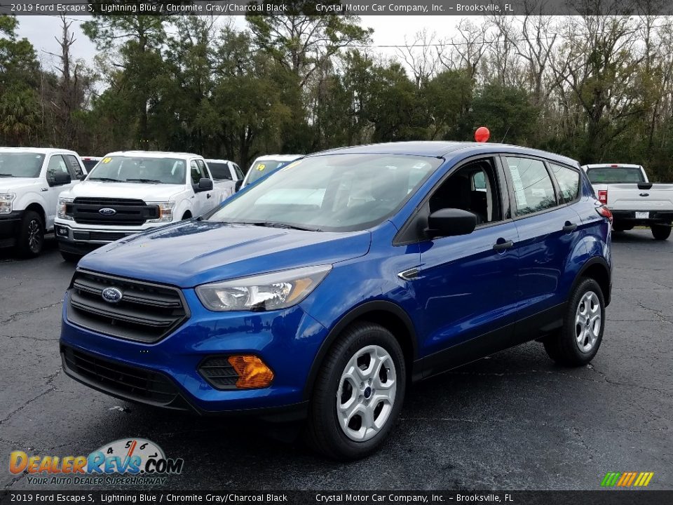2019 Ford Escape S Lightning Blue / Chromite Gray/Charcoal Black Photo #1